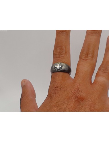 Bague Croix templière pattée en argent